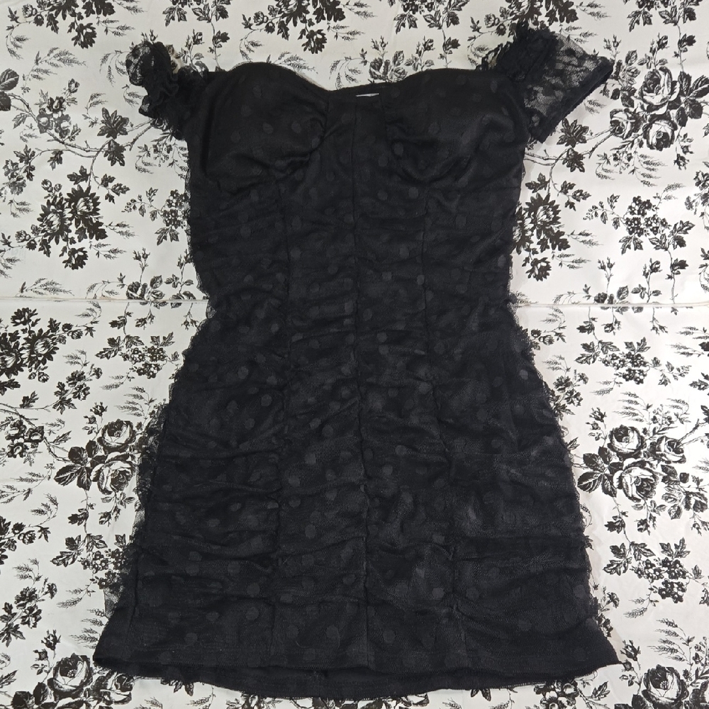 Xtraordinary Black Lace Mini Dress O19